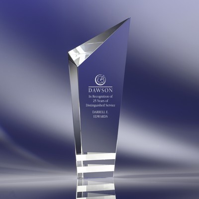 The Torch of Success Crystal Award 8"