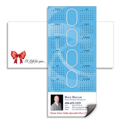 Magnetic Calendar with Envelope - Light Blue