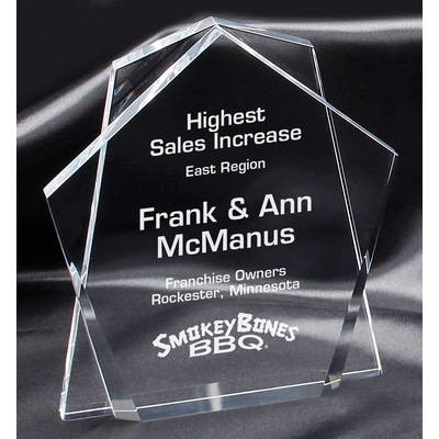 Harmony Double Pentagon Clear Acrylic Award