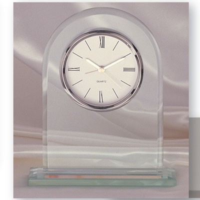 Clear Glass w/Clock for Desktop