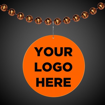 2 1/2" Orange Plastic Medallion Badge(Pad Printed)