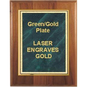 Cherry Plaque 7" x 9" - Green/Gold 5" x 7" Marble Mist Plate (J)