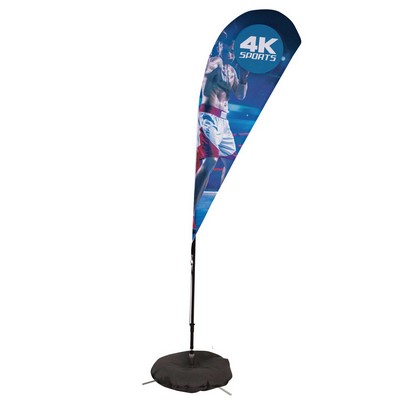 6' Streamline Teardrop Sail Sign Flag,1-Sided,3-Leg Scissor
