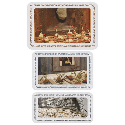 Flexible Cutting Board Set of 3 .045 clear plastic Sub-Surface full color