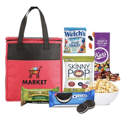 Insulated Grocery Tote w/Snacks