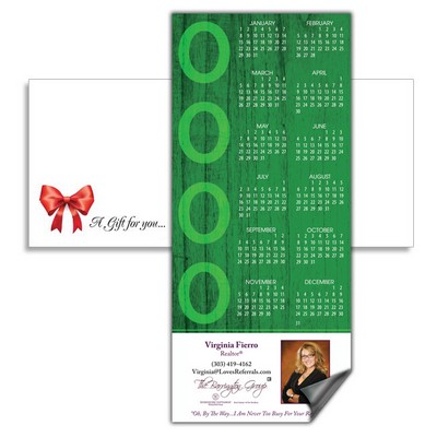 Magnetic Calendar with Envelope - Green