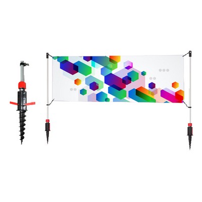 Twist X Outdoor Banner System Kit, 144"W x 42"H