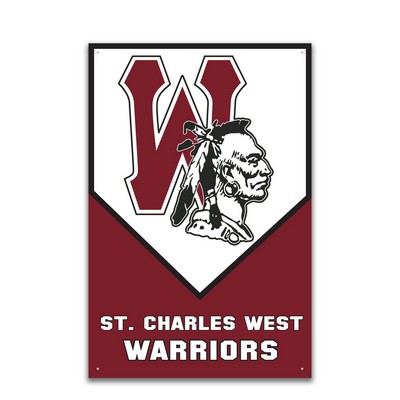 Metal 24X36 Two Sided Sign. Full Color