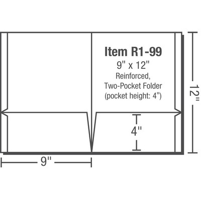 Reinforced Two Pocket Folder (9" x 12")