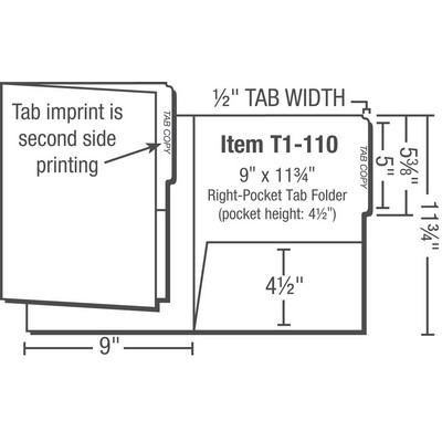 Right Pocket Tab Folder (9" x 11 3/4")