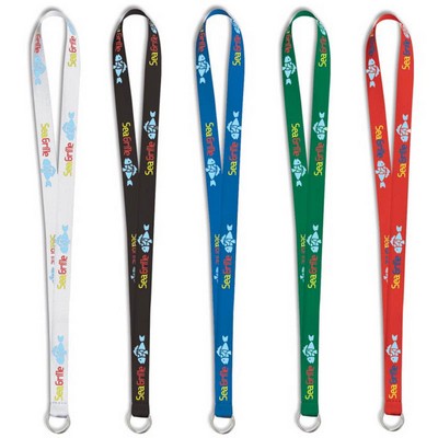 1/2" Wide Polyester Lanyard with Metal Split Hook