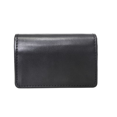 Ashlin® Designer Francois RFID Blocking Midnight Black Business Card Holder w/ID Section