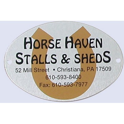 .032 Anodized Aluminum Name Plate greater than 3 Sq. In. up to 6 Sq. Inches