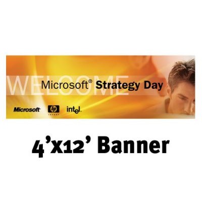 Mesh Vinyl Banner - 4'x12' w/grommets