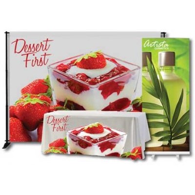 Trade Show Pack #1/ 8x8 Fabric Banner, 33" Retractable, 6' Throw