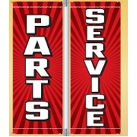 18 Oz. Vinyl Pole Banner Set - Parts Service (3'x8')