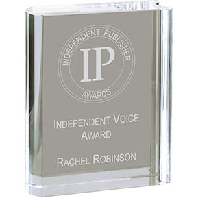 4 1/2" x 6" Clear Crystal Book Award