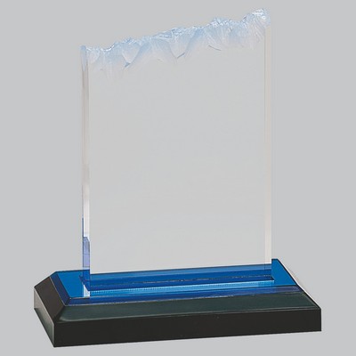 5" x 6" Blue Frosted Impress Acrylic Award