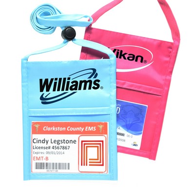 Single Clear Pocket Neck Wallet (5" x 6.375")