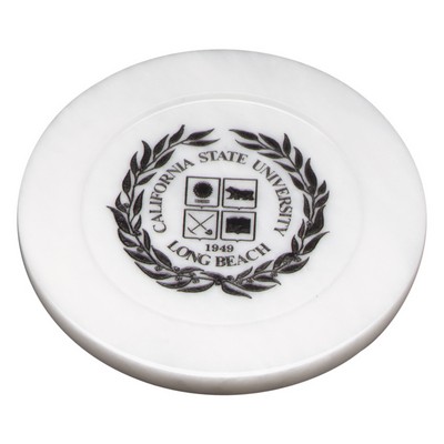 White Marble Round Coaster
