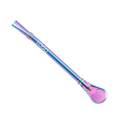 Reusable Metal Straw Spoon