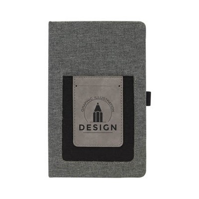 Journal with Phone Pouch (Gray/Black)