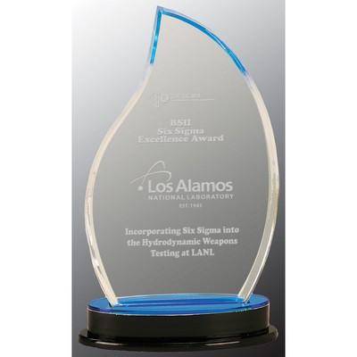 9 1/4" Blue Flame Impress Acrylic Award