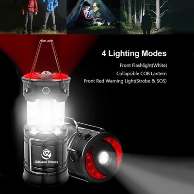 3" One Super Bright COB Emergency Foldable Collapsible Camping Lantern