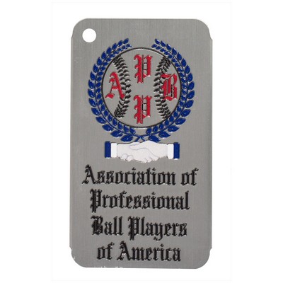 Texture Tone® Aluminum Rectangle Luggage Tag