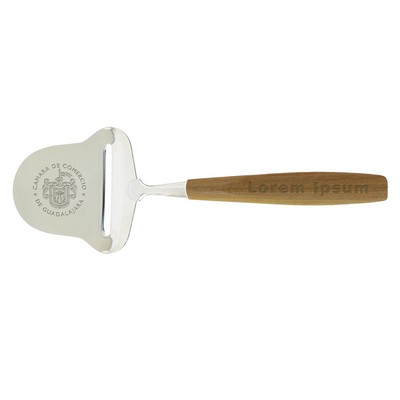 Stainless Steel Cheese Slicer w/Olivewood Handle
