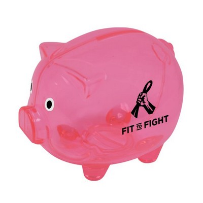 5"x4" Pink Piggy Bank