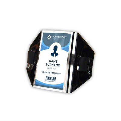 Armband ID Badge Holder, Black