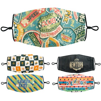 Smooth Full Color Fabric Face Mask