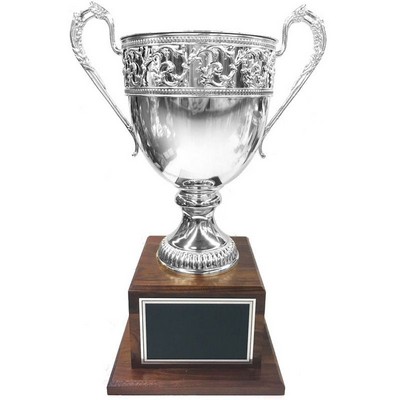 20 ½" Decorative Italian Silver Plated Trophy Cup