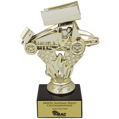 6" Sprint Car Trophy w/Black Base