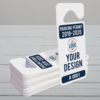 Long Hang Tag Parking Permit - 2.75" x 6.5"