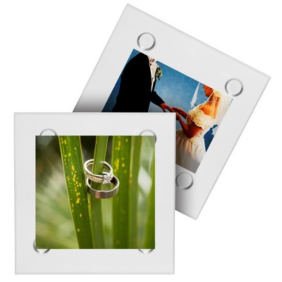 Full Color 4" Square Clear Glass Coasters W/ Custom Print