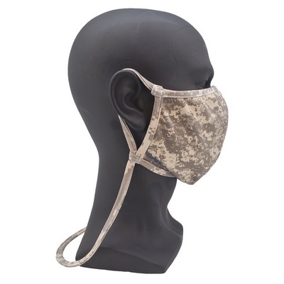 Dye Sublimated Face Mask w/ Matching Bias and Landyard Loop