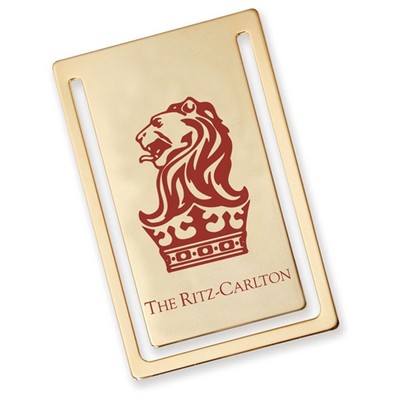 Heavy Gauge Vertical Rectangle Bookmark - Gold