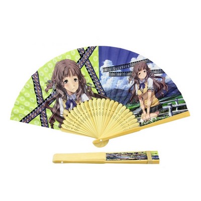 Double Sides Paper Folding Fan