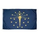 Indiana Indoor Parade Flag w/Pole Hem And Fringe (4'x6')