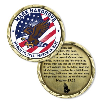 1.75" Diamond Edge Gold Coin