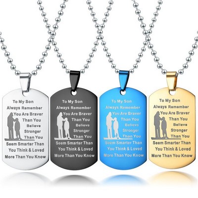 Stainless Steel Pendant-Military Tag
