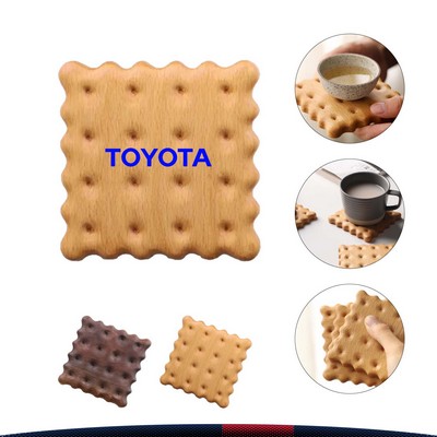 Biscuit Wooden Coaster