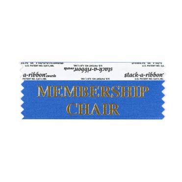 MEMBERSHIP CHAIR STK A RBN Blue Ribbon Gold Imprint