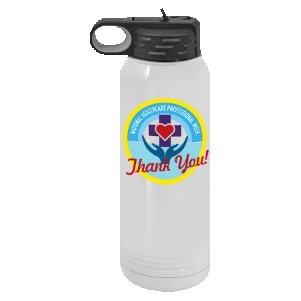 30 Oz. Polar Camel White Stainless Steel Water Bottle