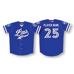 Full Button Up Baseball Jersey Solid w/Contrast Striped Sleeves