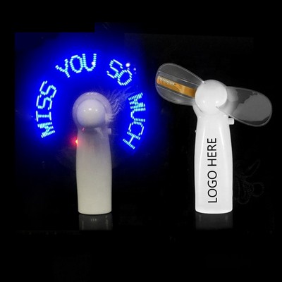 Flashing LED Handheld Fan