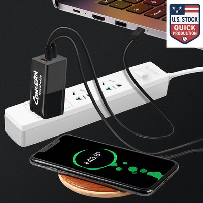 3-Port Power Adapter (2 USB-C + 1 USB-A)