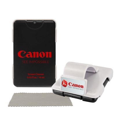 Easy-Reach TM Auto Visor Clip w/Screen Cleaner Spray & Mini Microfiber Cleaning Cloth